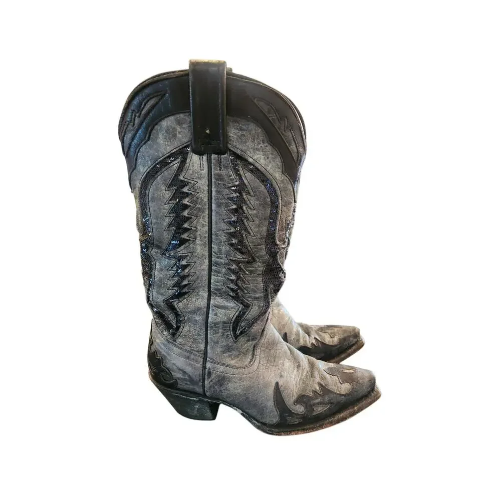 Corral Women's Sequence Eagle Boots Black Style R1003 6.5